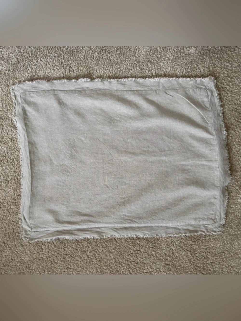 pottery barn belgian linen raw hem standard pillow sham